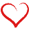 Red heart outline icon